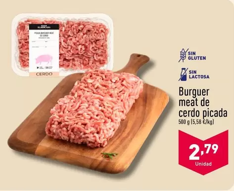 Oferta de Burguer Meat De Cerdo Picada por 2,79€ en ALDI