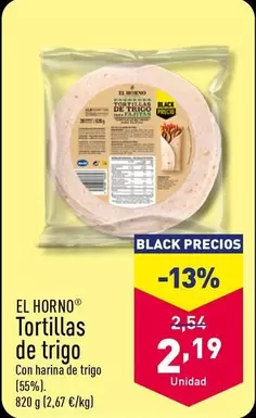 Oferta de El Horno - Tortillas De Trigo por 2,19€ en ALDI