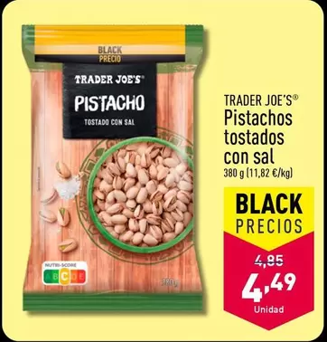 Oferta de Trader Joe´s - Pistachos Tostados Con Sal por 4,49€ en ALDI