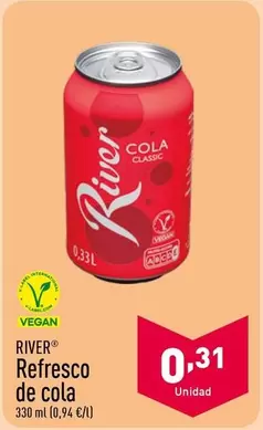 Oferta de River - Refresco De Cola por 0,31€ en ALDI