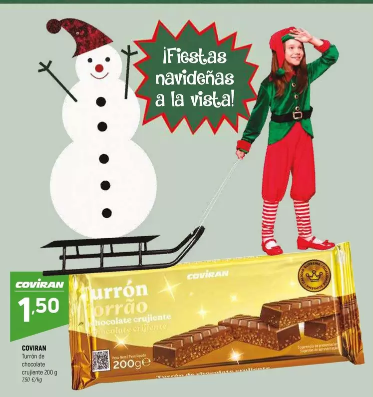 Oferta de Coviran - Turrón Italia Cru Blanco por 1,5€ en Coviran