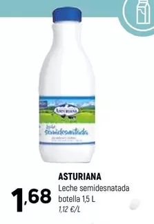 Oferta de La Asturiana - Leche Semidesnatada por 1,68€ en Coviran