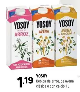 Oferta de YoSoy - Bebida De Arroz por 1,19€ en Coviran