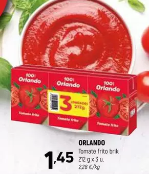 Oferta de Orlando - Tomate Frito Brik por 1,45€ en Coviran