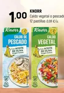 Oferta de Knorr - Caldo Vegetal O Pescado por 1€ en Coviran