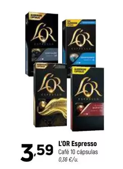 Oferta de L'or Espresso - Cafe 10 Capsulas por 3,59€ en Coviran