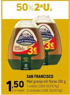 Oferta de San Francisco - Miel Granja Mil Flores por 3€ en Coviran