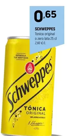 Oferta de Schweppes - Tonica Original O Zero por 0,65€ en Coviran