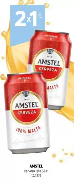 Oferta de Amstel - Cerveza Lata por 1€ en Coviran