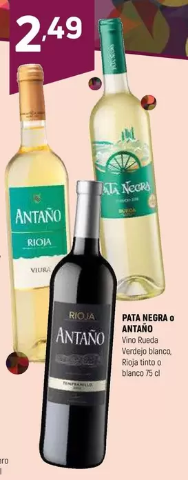 Oferta de De antaño - Pata Negra O Antaño por 2,49€ en Coviran