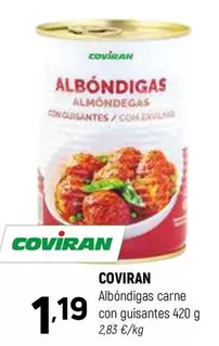 Oferta de Coviran - Albondigas Carne Con Guisantes por 1,19€ en Coviran