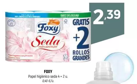 Oferta de Foxy - Papel Higienico Seda por 2,39€ en Coviran