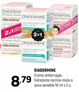 Oferta de Diadermine - Crema Antiarrugas, Hidratante Normal-Mixa O Seca-sensible 50 Ml X 2 U. por 8,79€ en Coviran