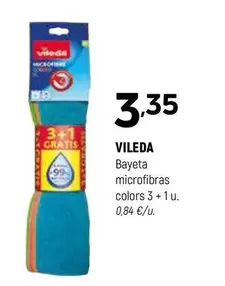 Oferta de Vileda - Bayeta Microfibras Colors 3 + 1 U. por 3,35€ en Coviran