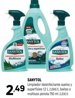 Oferta de Sanytol - Limpiador Desinfectante Suelo Y Superficies por 2,49€ en Coviran