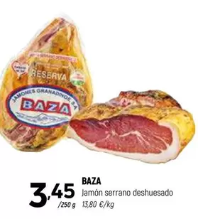 Oferta de Baza - Jamón Serrano Deshuesado por 3,45€ en Coviran