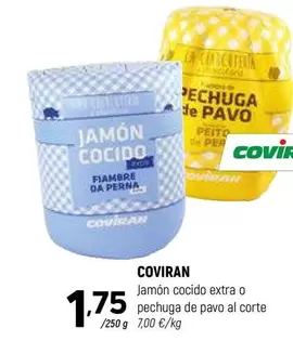 Oferta de Coviran - Jamón Cocido Extra O Pechuga De Pavo  por 1,75€ en Coviran