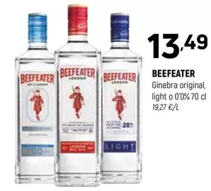 Oferta de Beefeater - Ginebra Original Light 0 0.0% por 13,49€ en Coviran