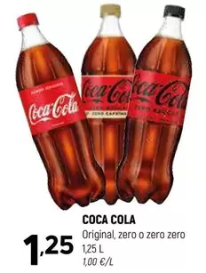 Oferta de Coca-Cola - Original, Zero O Zero Zero por 1,25€ en Coviran