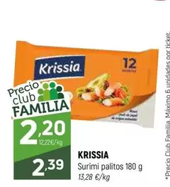 Oferta de Krissia - Surimi Palitos por 2,39€ en Coviran