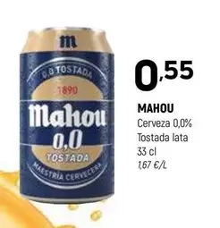 Oferta de Mahou - Cerveza 0,0% Tostada  por 0,55€ en Coviran