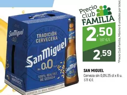 Oferta de San Miguel - Cerveza Sin por 2,59€ en Coviran