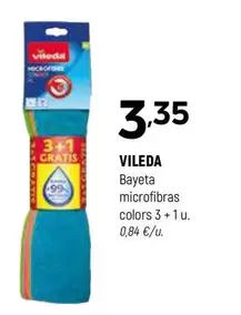 Oferta de Vileda - Bayeta Microfibras Colors 3 + 1 U. por 3,35€ en Coviran