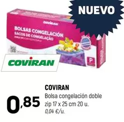 Oferta de Coviran - Bolsa Congelación Doble Zip por 0,85€ en Coviran