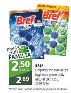 Oferta de Bref - Limpiador Wc Blue Active Hygiene O Power Activ Natural por 2,5€ en Coviran