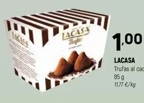 Oferta de Lacasa - Trufas Al Cacao por 1€ en Coviran