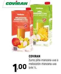 Oferta de Coviran - Zumo Pina-manzana-uva O Melocoton-manzana-uva por 1€ en Coviran