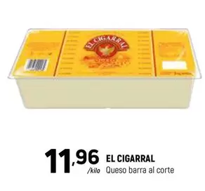 Oferta de El Cigarral - Queso Barra Al Corte por 11,96€ en Coviran