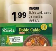 Oferta de Knorr - Doble Caldo Carne por 1,99€ en Coviran