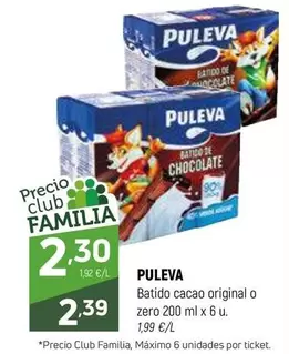 Oferta de Puleva - Batido Cacao Original O Zero por 2,39€ en Coviran