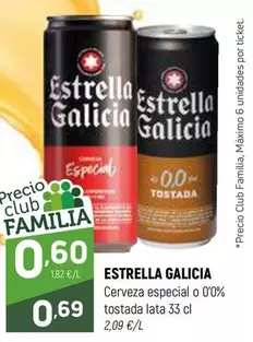 Oferta de Estrella Galicia - Cerveza Especial O 0,0% por 0,69€ en Coviran