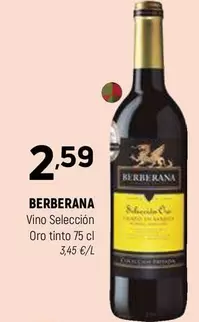 Oferta de Berberana - Vino Selección Oro Tinto por 2,59€ en Coviran