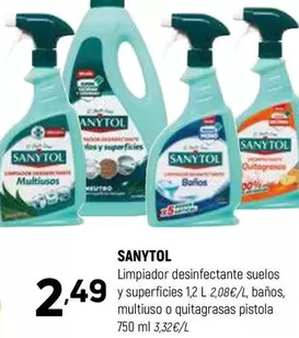 Oferta de Sanytol - Limpiador Desinfectante Suelos Y Superficies por 2,49€ en Coviran