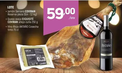 Oferta de Coviran - Jamon Serrano Reserva Pesca por 59€ en Coviran