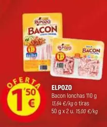 Oferta de Elpozo - Bacon Lonchas por 1,5€ en Coviran