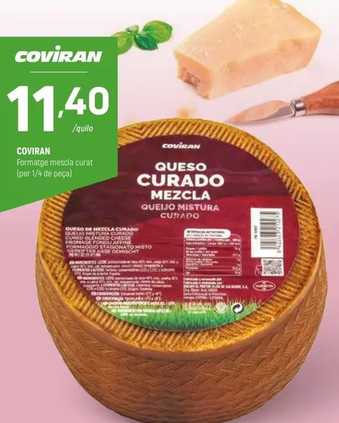 Oferta de Coviran - Queso Curado Mezcla por 11,4€ en Coviran