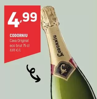 Oferta de Codorniu - Cava Original Eco Brut por 4,99€ en Coviran