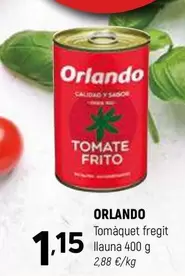 Oferta de Orlando - Tomaquet Fregit Llauna por 1,15€ en Coviran