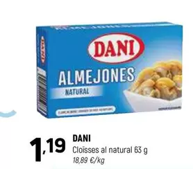 Oferta de Dani - Cloisses Al Natural por 1,19€ en Coviran