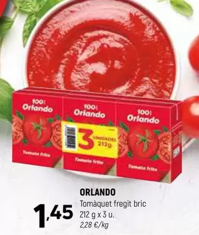 Oferta de Orlando - Tomàquet Fregit Bric por 1,45€ en Coviran