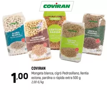 Oferta de Coviran - Mongeta Blanca, Cigro Pedrosillano, Llentia Estona, Pardina O Rapida Extra por 1€ en Coviran