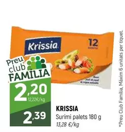 Oferta de Krissia - Surimi Palets por 2,39€ en Coviran