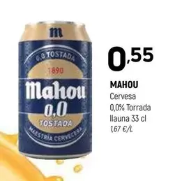 Oferta de Mahou - Cervesa 0,0% Torrada Llauna por 0,55€ en Coviran