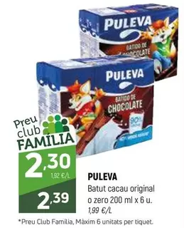 Oferta de Puleva - Batut Cacau Original O Zero por 2,39€ en Coviran