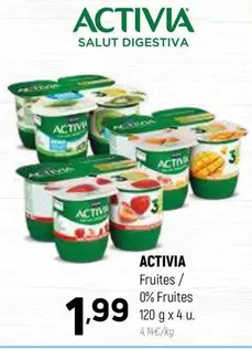 Oferta de Activia - Fruites / 0% Fruites por 1,99€ en Coviran