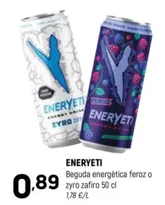 Oferta de Eneryeti - Beguda Energetica Feroz O Zyro Zafiro por 0,89€ en Coviran